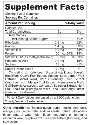 Ultimate Vitality Super Greens Gummy