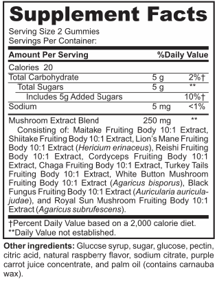 Ultimate Focus Mushroom Complex Gummy with Lion's Mane