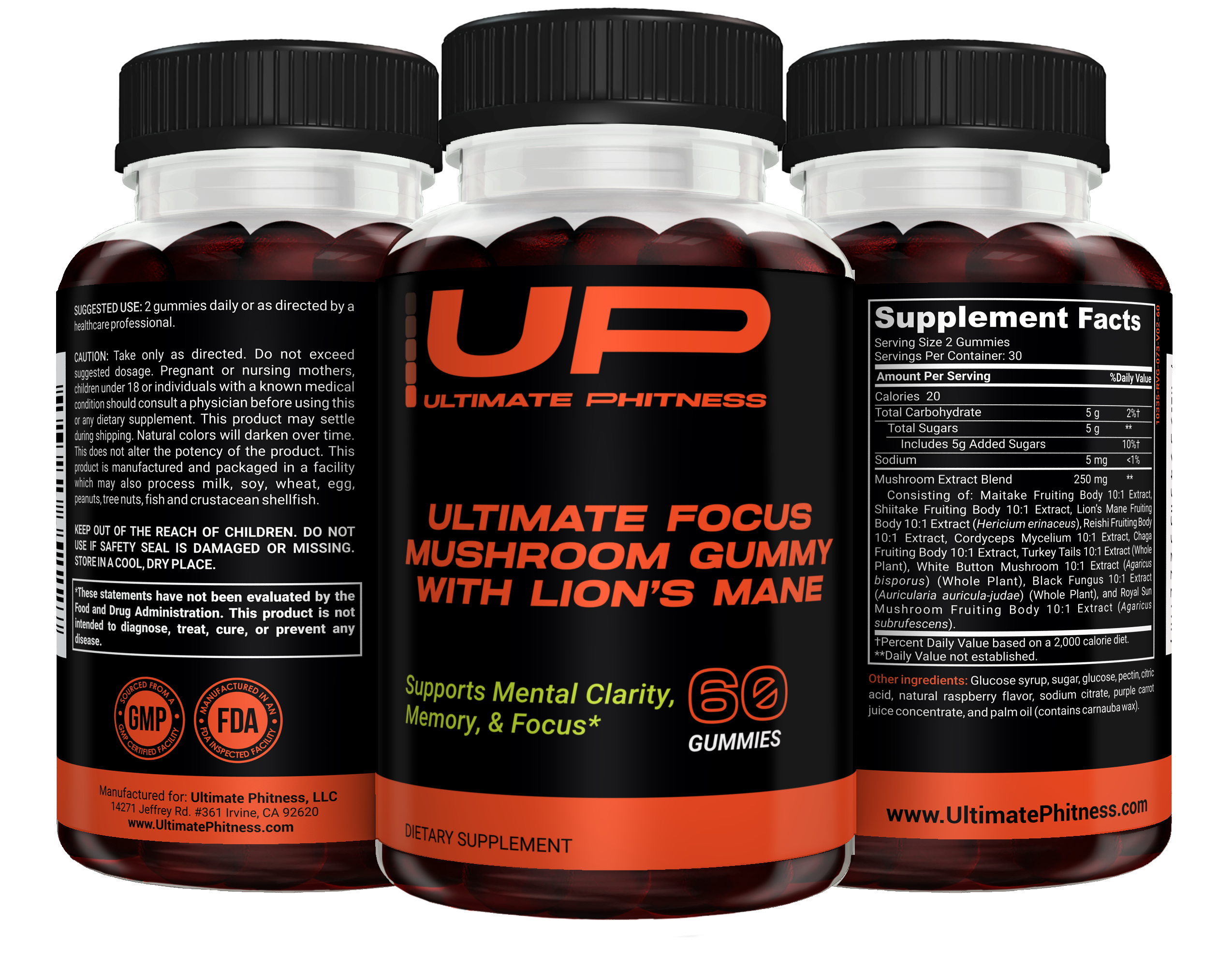 Ultimate Focus Mushroom Complex Gummy with Lion's Mane