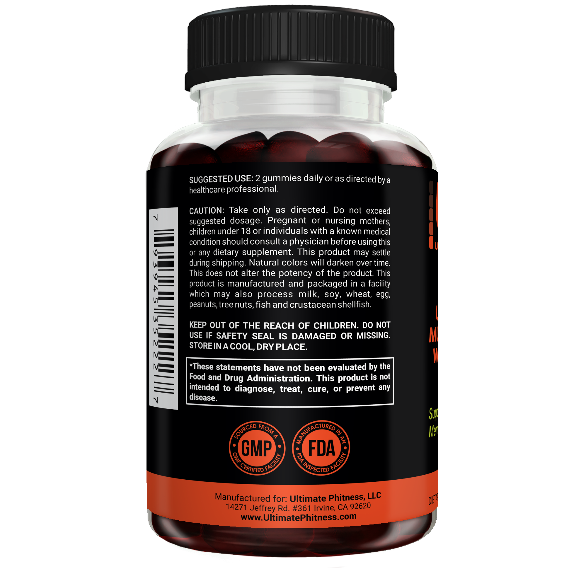 Ultimate Focus Mushroom Complex Gummy with Lion's Mane