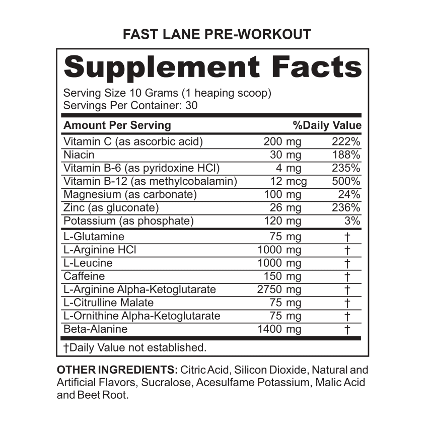 Fast Lane Pre-Workout - Monster Punch