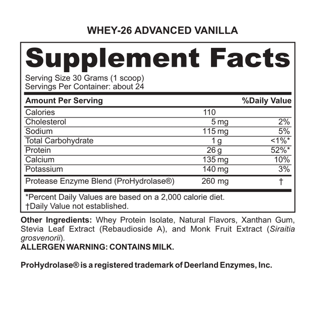 Ultimate 26 Advanced Whey Protein (Natural Vanilla)