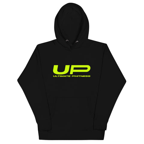 Unisex Hoodie - Lime Green with Full Logo